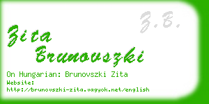 zita brunovszki business card